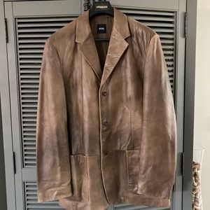 Hugo Boss leather blazer